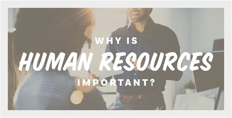 Why is human resource support so important for a .